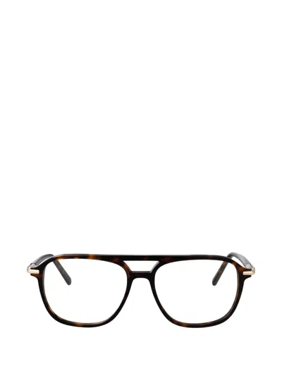 Ferragamo Eyewear Tortoiseshell-effect Double-bridge Glasses In Brown