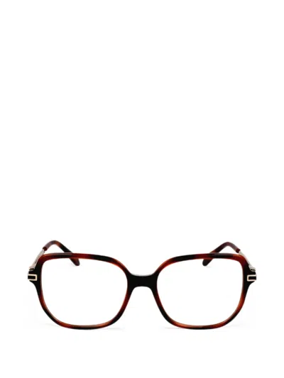Ferragamo Eyewear 간치니 톨토이즈셸 이펙트 안경 In Pattern