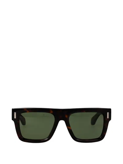 Ferragamo Eyewear Tortoiseshell-effect Rectangle-frame Sunglasses In Brown