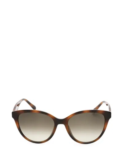 Ferragamo Eyewear Tortoiseshell-effect Sunglasses In Braun