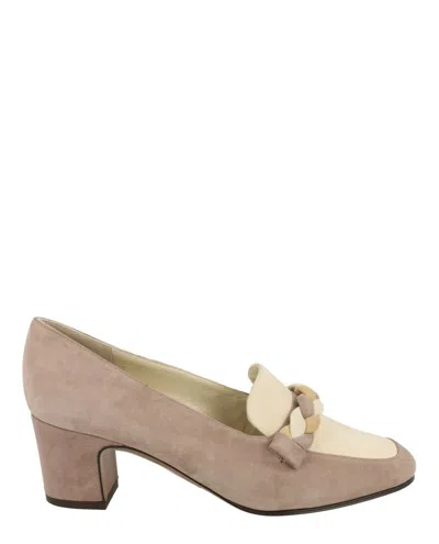 Ferragamo Eziewa Archive Limited Edition 1968 Suede Pumps In Nude