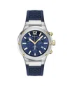 Ferragamo F-80 Chrono Silicone Watch In Blue
