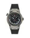 Ferragamo F-80 Gmt Worldtime Silicone Watch, 43mm In Black