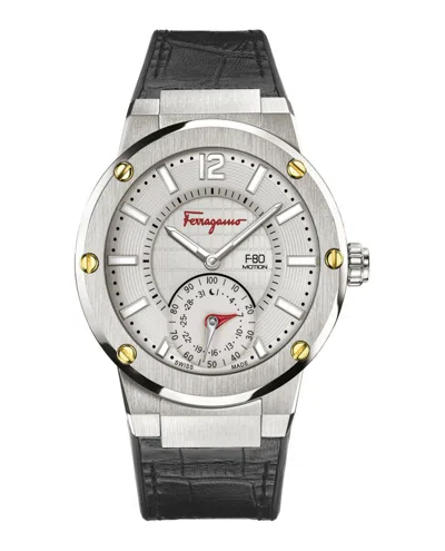 Ferragamo F-80 Motion Leather Watch In Multi