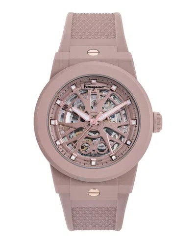 Ferragamo F-80 Skeleton Ecoceramic Automatic Watch