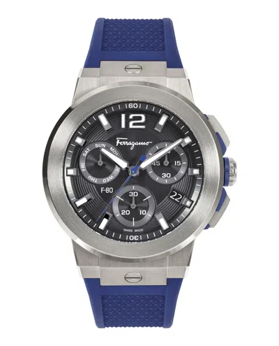 Ferragamo F-80 Titanium Tech Silicone Watch In Multi