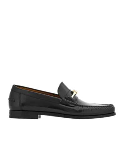 Ferragamo F Buckle Loafer In Black