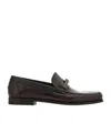 Ferragamo F Buckle Loafer In Brown