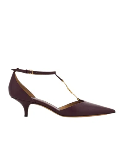 Ferragamo F Buckle T-strap Pump