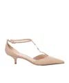 Ferragamo F Buckle T-strap Pumps In Brown