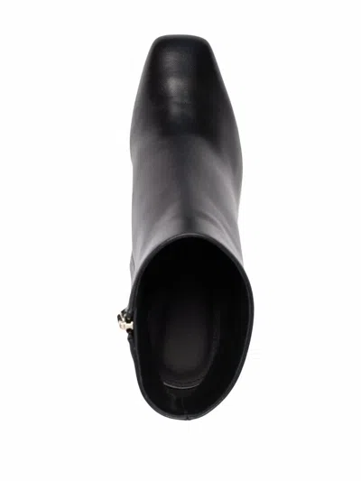 FERRAGAMO FERRAGAMO F-HEEL SCULPTED ANKLE BOOTS