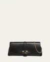 Ferragamo F-show Medium Flap Shoulder Bag In Black