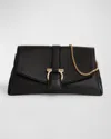 Ferragamo F-show Small Flap Shoulder Bag In Nero