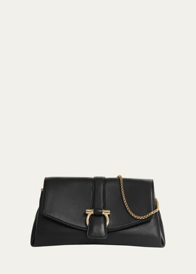 FERRAGAMO F-SHOW SMALL FLAP SHOULDER BAG