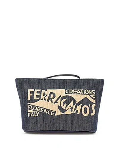 Ferragamo F. Signature Pouch In Black