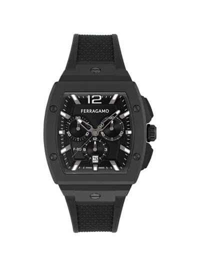 Ferragamo F-80 Tonneau Chronograph 418mm Watch In Green