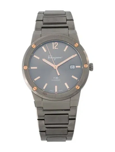 Pre-owned Ferragamo F-80 Watch, 41mm In Multi