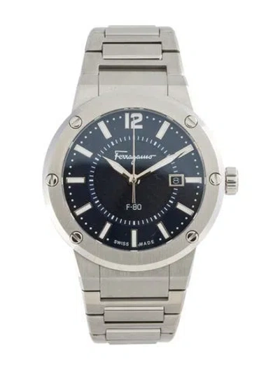 Pre-owned Ferragamo F-80 Watch, 44mm In Multi