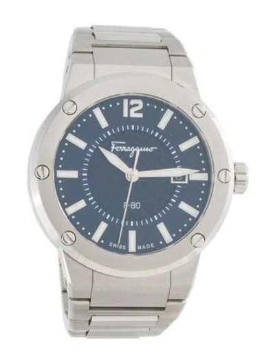 Pre-owned Ferragamo F-80 Watch, 44mm In Multi