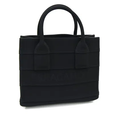 Pre-owned Ferragamo Fabric Handbag () In Black