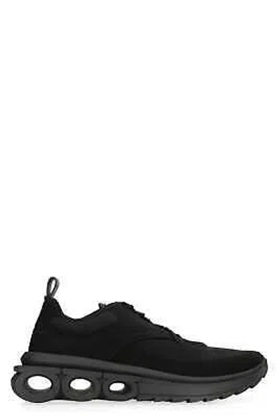 Pre-owned Ferragamo Fabric Low-top Sneakers In Black