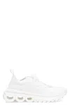 Ferragamo Mesh Pull Tab Round Toe Sneakers In White