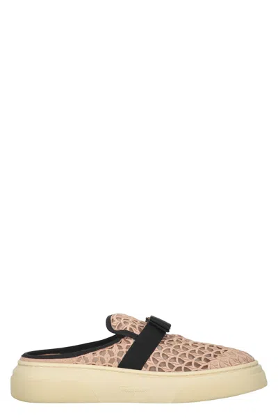 Ferragamo Fabric Mules In Pink