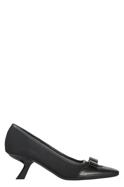Ferragamo Fabric Pumps In Black