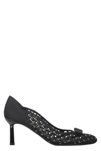 Ferragamo Fabric Pumps In Black