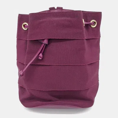Pre-owned Ferragamo Fabric Purple Chain Backpack