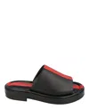 Ferragamo Facundo Leather Slides In Black