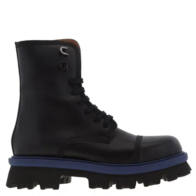 Ferragamo Faraway Chunky Combat Boots In Black