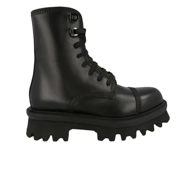 Pre-owned Ferragamo Faraway Demi Combat Boot 'black' | Men's Size 6.5