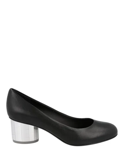 Ferragamo Farrah Mirrored Heel Pumps In Black