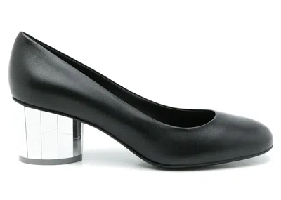 Pre-owned Ferragamo Farrah Slipon Leather Pumps (women's) Sneakers In Black