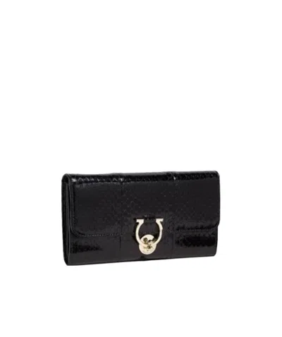 Ferragamo Fashionable Long Wallet In Black