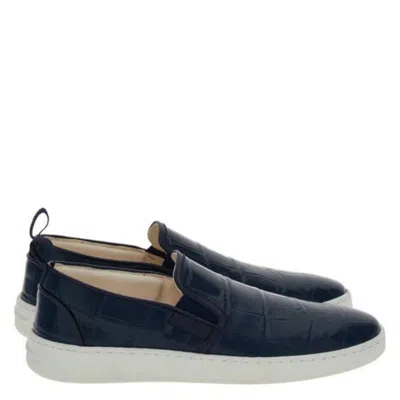 Ferragamo Fedra Croc-embossed Slip-on Sneakers In Black