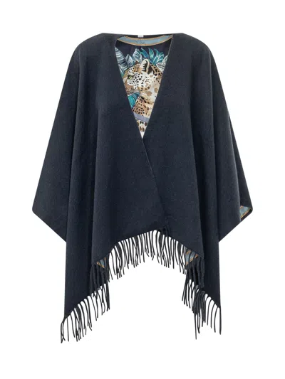 Ferragamo Felindre Cape Scarf In Blue