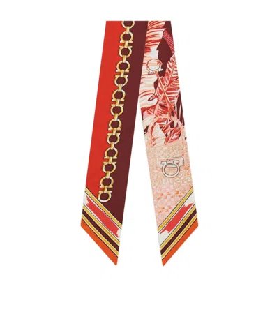 Ferragamo Feline Print Mini Bandeau In Multi