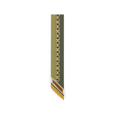 Ferragamo Feline Print Mini Bandeau In Green