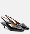 Ferragamo Felli 40 Leather Slingback Pumps In Black