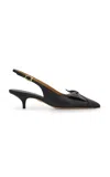 Ferragamo Felli Leather Slingback Pumps In Black