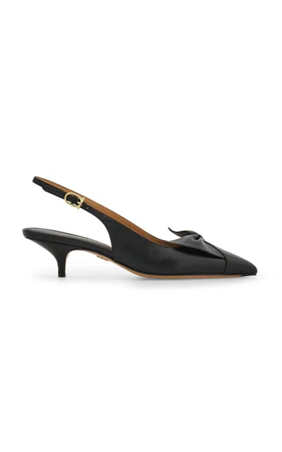 Ferragamo Felli Leather Slingback Pumps In Black
