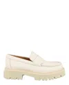 Ferragamo Fergal Leather Platform Loafer In White