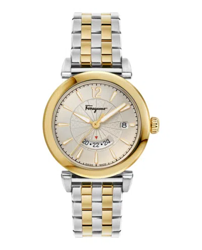 Ferragamo 40mm Two-tone Bracelet Watch In Metallic
