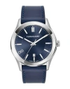 Ferragamo Classic Leather Watch Man Wrist Watch Silver Size Onesize Stainless Steel In Silver