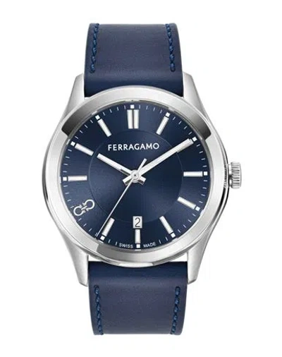 Ferragamo Classic Leather Watch Man Wrist Watch Silver Size Onesize Stainless Steel