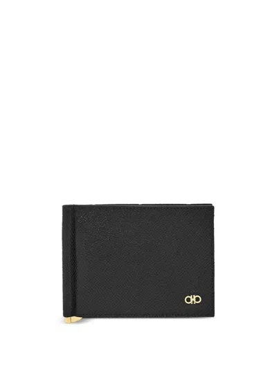Ferragamo Mens Black Leather Wallet