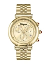 Ferragamo Ora Chronograph Watch In Gold