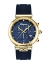 Ferragamo Ora Strap Watch In Blue